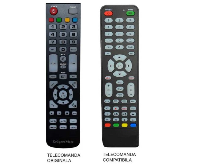 Telecomanda compatibila TV Kruger&Matz KM0232 /KM0248 /KM0250 /KM0255UHD /KM0265UHD cod ER 9448 (448) Telecomanda compatibila TV Kruger&Matz KM0232 /KM0248 /KM0250 /KM0255UHD /KM0265UHD cod ER 9448 (448)