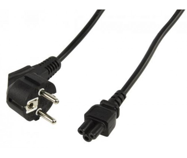 Cablu alimentare laptop Schuko tata 90 grade - IEC320-C5 mama 1.5m H05VV-F 3x0.75mm VDE Cablu alimentare laptop Schuko tata 90 grade - IEC320-C5 mama 1.5m H05VV-F 3x0.75mm VDE