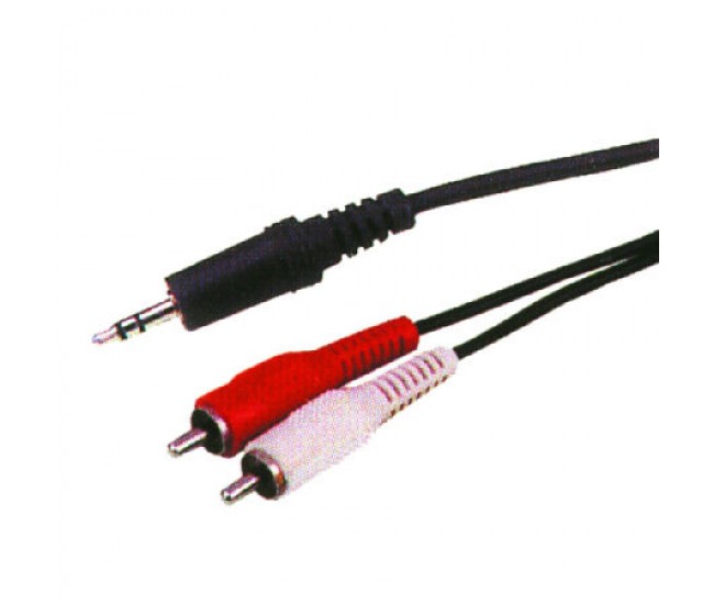 Cablu Jack 3.5 mm la 2x RCA 7.5m stereo Cabletech Cablu Jack 3.5 mm la 2x RCA 7.5m stereo Cabletech