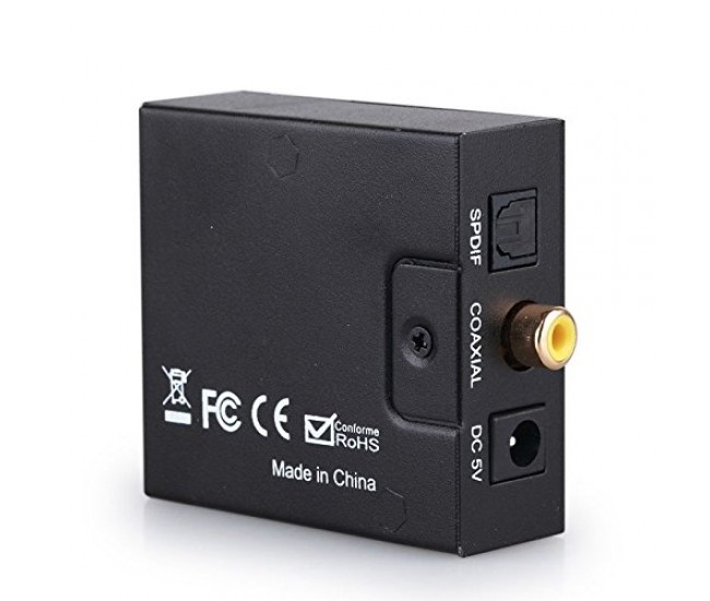 Adaptor Audio TOSLINK DIGITAL la ANALOG 2x RCA +JACK mama 3.5 mm