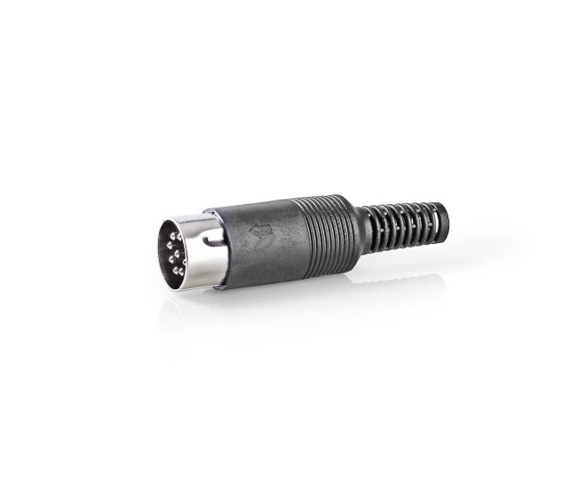 Conector DIN Nedis 6-pini tata 1buc negru CAVC20903BK