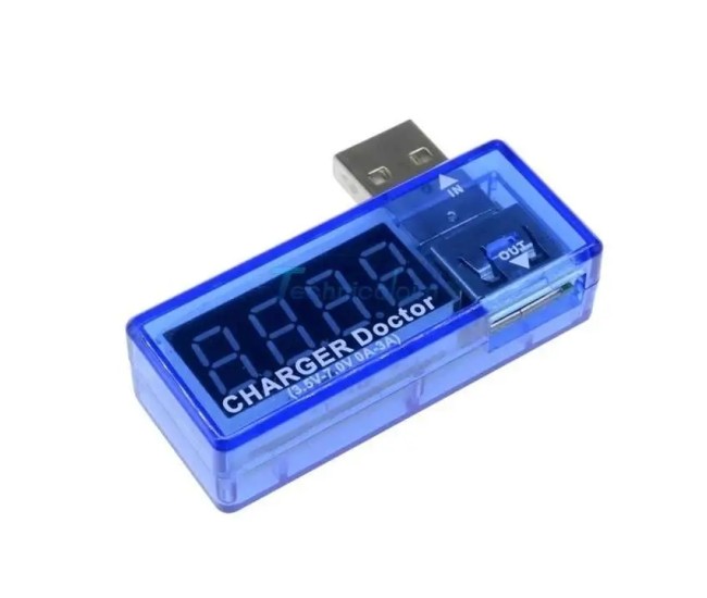 Tester USB Ampermetru 0A-3A /Voltmetru 3.5V-7V albastru