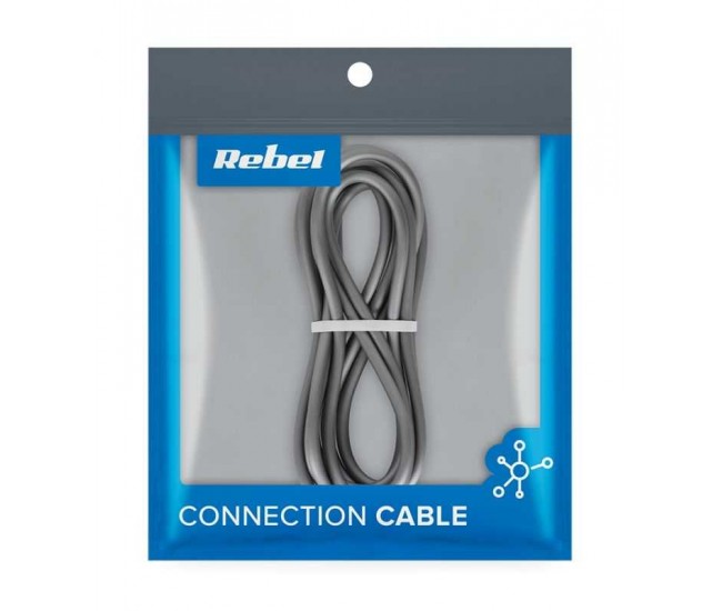 Cablu USB 3.0 - Micro USB 2m flexibil gri Rebel RB-6010-200-B Cablu USB 3.0 - Micro USB 2m flexibil gri Rebel RB-6010-200-B