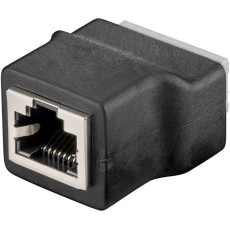 Adaptor bloc terminal cu 8 pini clema la RJ45 mama 8P8C Goobay 76737