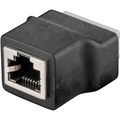 Adaptor bloc terminal cu 8 pini clema la RJ45 mama 8P8C Goobay 76737