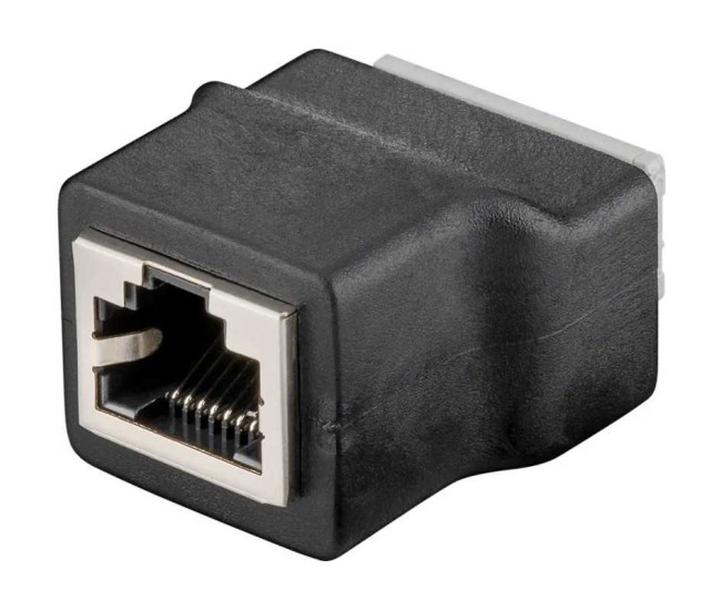 Adaptor bloc terminal cu 8 pini clema la RJ45 mama 8P8C Goobay 76737 Adaptor bloc terminal cu 8 pini clema la RJ45 mama 8P8C Goobay 76737