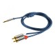 Cablu audio HiFi stereo Jack 3.5 mm - 2x RCA 4m dublu ecranat HOME Cablu audio HiFi stereo Jack 3.5 mm - 2x RCA 4m dublu ecranat HOME