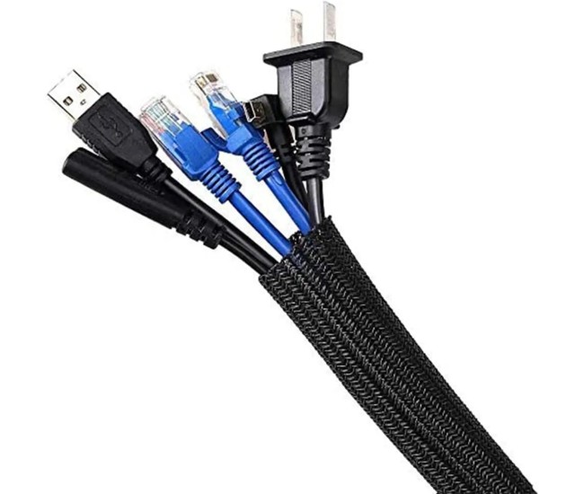 Organizator cabluri tresa poliester max. 16.0mm 5m negru