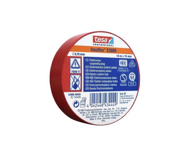 Banda 10m izolatoare TESAFLEX rosu Banda 10m izolatoare TESAFLEX rosu