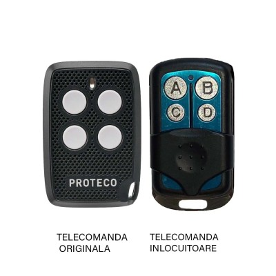 Telecomanda poarta garaj Proteco ANGIE 4 de doua si patru canale/ cod fix/ 433.92MHz (843)