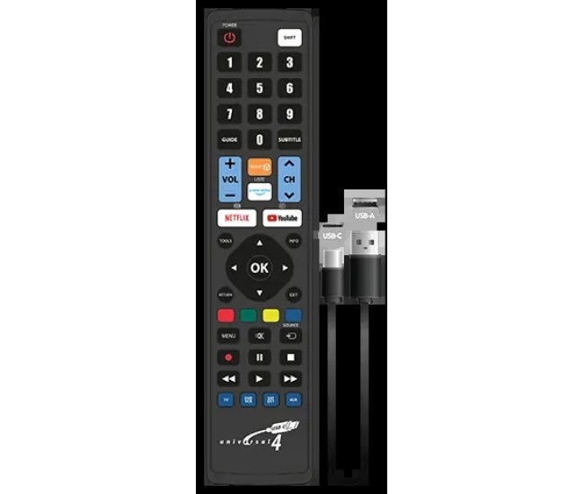 Telecomanda programabila universala 4:1 inclusiv cablu USB-C pentru programare Jollyline (696)
