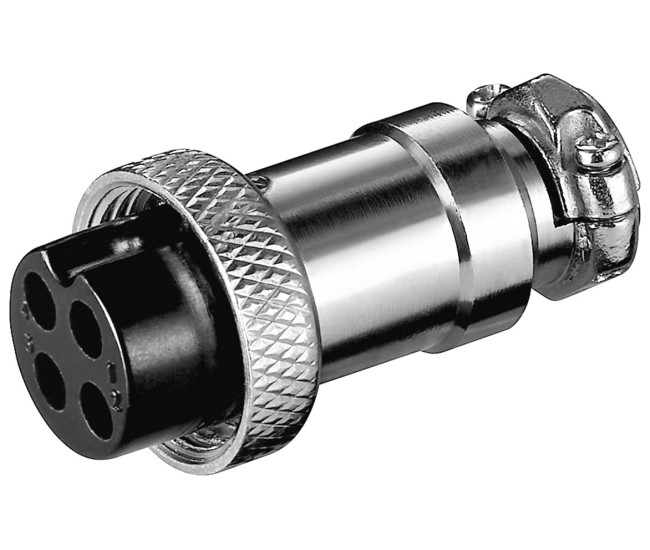 Mufa XLR mama NC4 pentru microfon Jack 4 Pin Goobay 11230 Mufa XLR mama NC4 pentru microfon Jack 4 Pin Goobay 11230