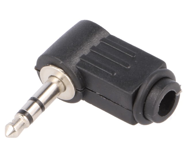 Mufa Jack 3.5 mm tata stereo la 90 grade pe cablu JC-023