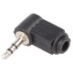 Mufa Jack 3.5 mm tata stereo la 90 grade pe cablu JC-023