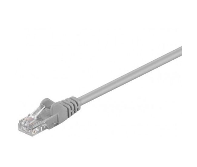 Cablu UTP 2m patchcord retea CCA CAT5e 2x RJ45 neecranat gri Goobay Cablu UTP 2m patchcord retea CCA CAT5e 2x RJ45 neecranat gri Goobay