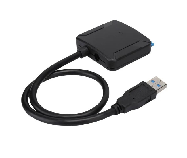 Convertor USB 3.0 la SATA 22pini HDD 2.5 /SSD-uri Plug&Play posibilitate alimentare 12VDC 5.5x2.1mm max.16TB Convertor USB 3.0 la SATA 22pini HDD 2.5 /SSD-uri Plug&Play posibilitate alimentare 12VDC 5.5x2.1mm max.16TB