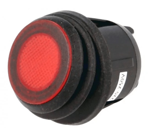 Intrerupator ROCKER DPST Poz 2 OFF-ON cu retinere 20A/12VDC LED rosu IP65 SCI R13-244B8-02-BBR Intrerupator ROCKER DPST Poz 2 OFF-ON cu retinere 20A/12VDC LED rosu IP65 SCI R13-244B8-02-BBR