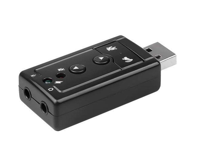 Placa de sunet USB 2.0 A la 2x 3.5 mm stereo Jack casti + microfon plug&play Sistem 7.1 virtual volume control + mute