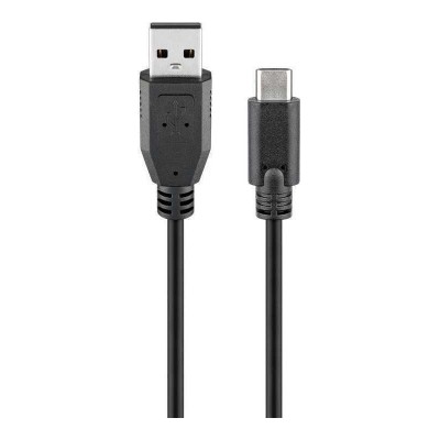 Cablu USB 2.0 tata la USB Type C tata 1.8m 3A negru Goobay