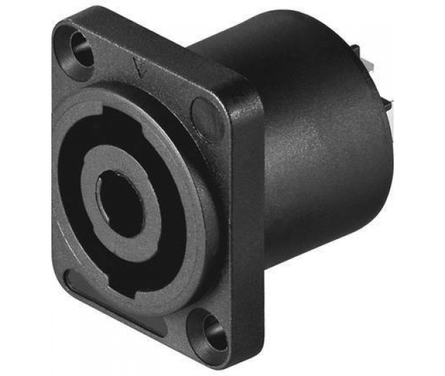 Mufa Speakon mama patrat 4 pini pe panou 26.2 mm Goobay Mufa Speakon mama patrat 4 pini pe panou 26.2 mm Goobay