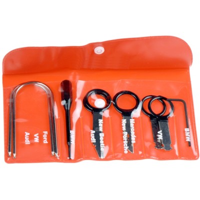 Set 10 chei pentru demontare radio Audi BMW Ford Mercedes kit 4CarMedia KLUCZ-65.229