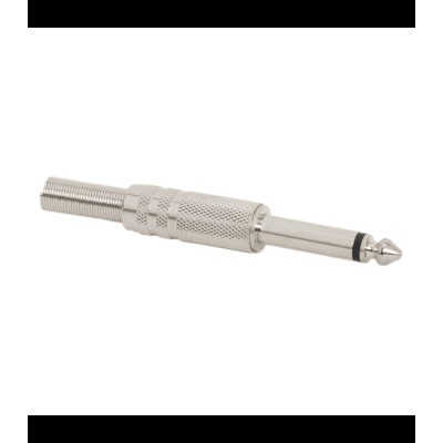 Mufa JACK 6.3 mm mono tata cu protectie cablu