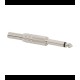 Mufa JACK 6.3 mm mono tata cu protectie cablu
