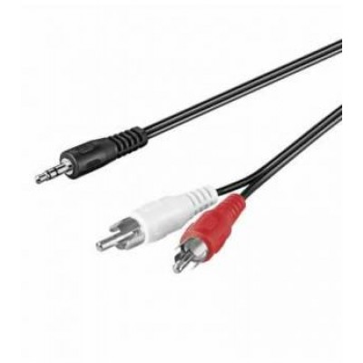 Cablu tata Jack 3.5 mm stereo la 2x RCA tata 10m Goobay Cablu tata Jack 3.5 mm stereo la 2x RCA tata 10m Goobay