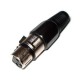 Mufa XLR mama negru cu lipire Mufa XLR mama negru cu lipire