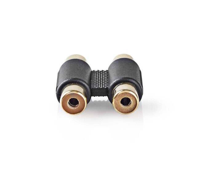 Adaptor audio stereo 2x RCA mama - 2x RCA mama aurit 1buc Nedis