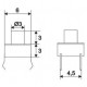 Buton microinterupator OFF-ON buton 3 mm fara retinere 1 circuit 0.05A-12VDC 09002