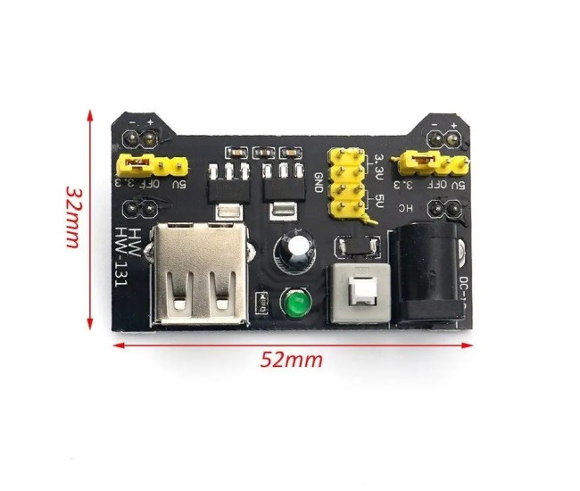 Modul sursa de alimentare USB /3.3V - 5V pentru breadboard BB 830 Modul sursa de alimentare USB /3.3V - 5V pentru breadboard BB 830