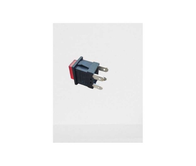 Intrerupator PUSH BUTON cu retinere 10A /250V 4 contacte rosu 22x15x31mm