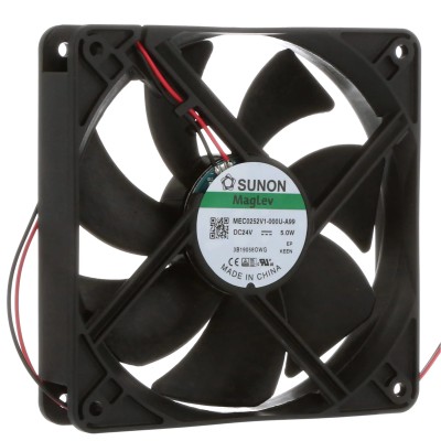 Ventilator DC axial 10..24VDC..27.6VDC 120x120x25mm 3100rot./min 183.9m3/h 44.5dB VAPO SUNON MEC0252V1-000U-A99 Ventilator DC axial 10..24VDC..27.6VDC 120x120x25mm 3100rot./min 183.9m3/h 44.5dB VAPO SUNON MEC0252V1-000U-A99