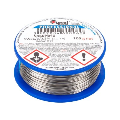Rola fludor SN60 PB40 Flux 2.5% CYNEL 1mm 100g Rola fludor SN60 PB40 Flux 2.5% CYNEL 1mm 100g