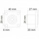 Mufa Speakon 4 poli mama 40 mm montabil Mufa Speakon 4 poli mama 40 mm montabil