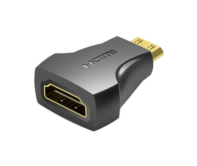 Adaptor HDMI soclu - mini HDMI mufa neagra 4K 30Hz VENTION AISB0-DE Adaptor HDMI soclu - mini HDMI mufa neagra 4K 30Hz VENTION AISB0-DE