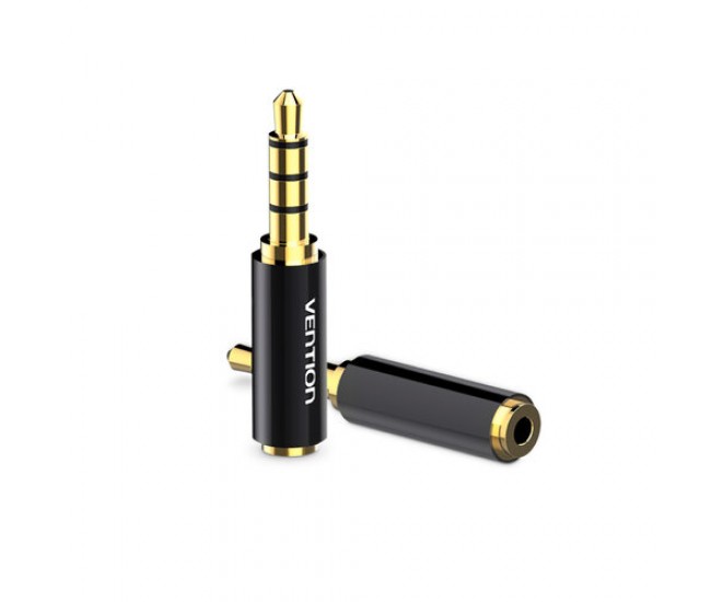 Adaptor Jack 2.5 mm mama 4 pini - Jack 3.5 mm mufa tata 4 pini metal aurit VENTION BFBB0 Adaptor Jack 2.5 mm mama 4 pini - Jack 3.5 mm mufa tata 4 pini metal aurit VENTION BFBB0
