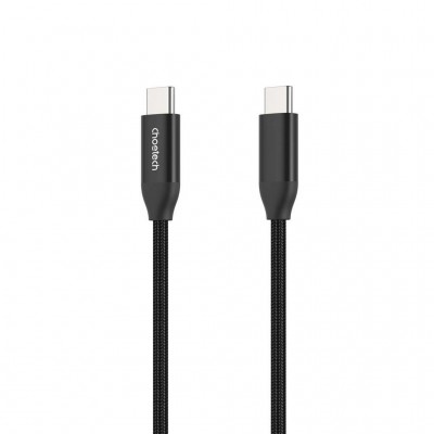 Cablu USB type C - USB type C PD 240W 2m negru textil Choetech XCC-1036-BK Cablu USB type C - USB type C PD 240W 2m negru textil Choetech XCC-1036-BK
