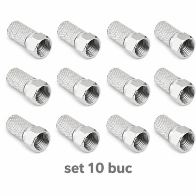 Set 10 mufe F 6.8mm cu garnitura RG6 WTY0451-10 Set 10 mufe F 6.8mm cu garnitura RG6 WTY0451-10