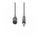 Cablu stereo XLR 3 pini tata - JACK 6.5 mm tata 5m gri Nedis