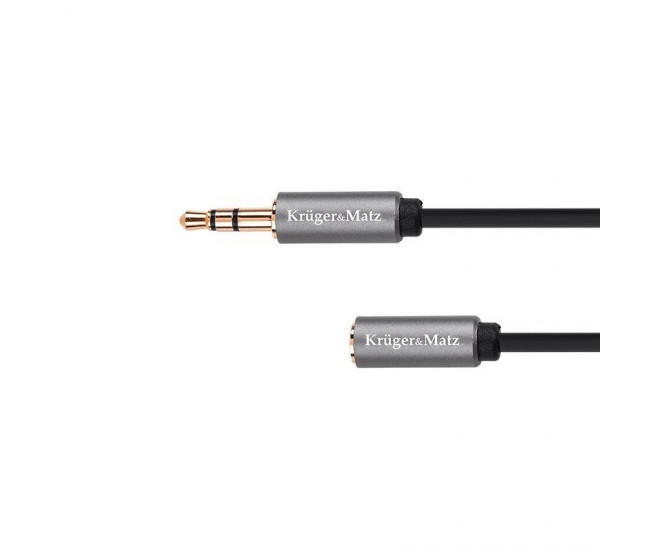 Cablu Jack 3.5 mm tata - mama 1m BASIC Kruger&Matz