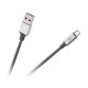 Cablu USB 3.0 - Micro USB 2m flexibil gri Rebel RB-6010-200-B Cablu USB 3.0 - Micro USB 2m flexibil gri Rebel RB-6010-200-B