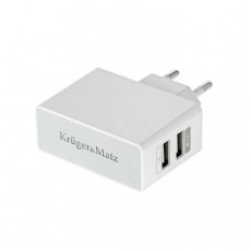 Alimentator retea dual USB 2.1A Kruger&Matz Alimentator retea dual USB 2.1A Kruger&Matz