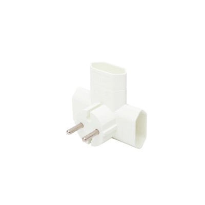 Soclu EURO x3 distribuitor T alb montare incastrata Home TPF3E