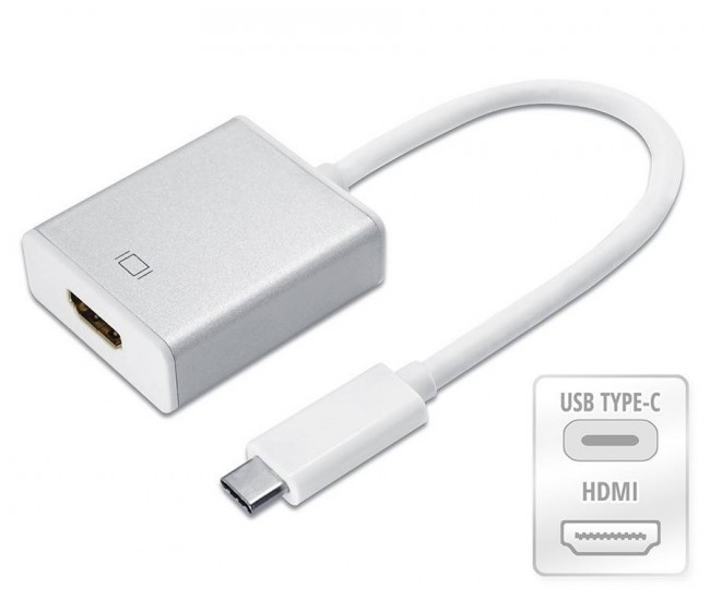 Cablu adaptor convertor semnal de la USB type C 3.1 tata la HDMI A mama Full HD 1920x1080P Cablu adaptor convertor semnal de la USB type C 3.1 tata la HDMI A mama Full HD 1920x1080P