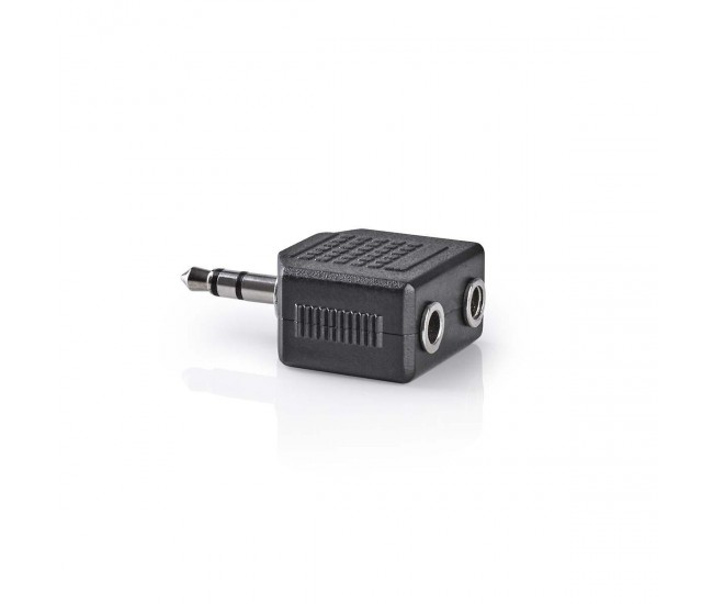 Splitter Jack audio 3.5 mm tata - 2x 3.5 mm mama negru Nedis Splitter Jack audio 3.5 mm tata - 2x 3.5 mm mama negru Nedis