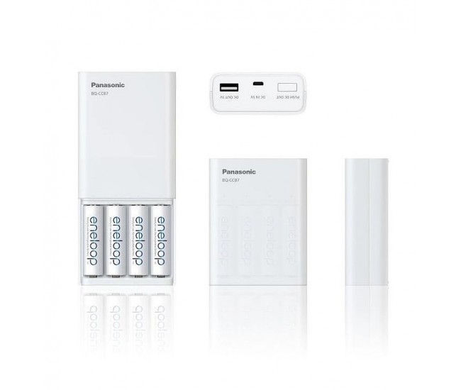 Eneloop Incarcator USB & boster include acumulatori 4x AA(R6) 1900mAh Panasonic K-KJ87MCC40USB Eneloop Incarcator USB & boster include acumulatori 4x AA(R6) 1900mAh Panasonic K-KJ87MCC40USB