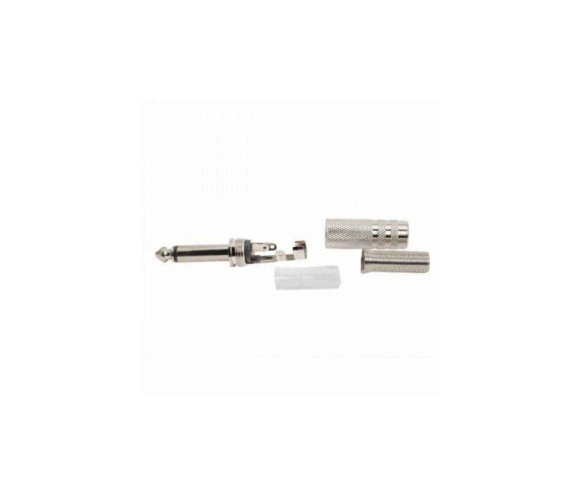 Mufa JACK 6.3 mm mono tata cu protectie cablu