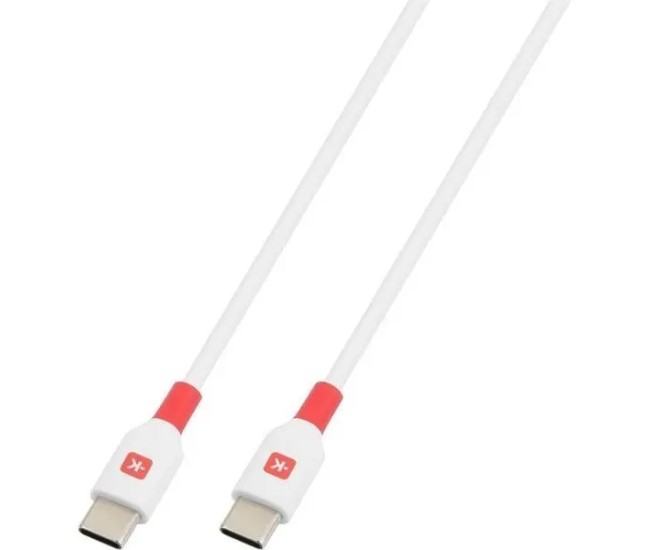 Cablu USB-C - USB-C PD100W 1.2m alb Skross SKCA0019C-C120CN